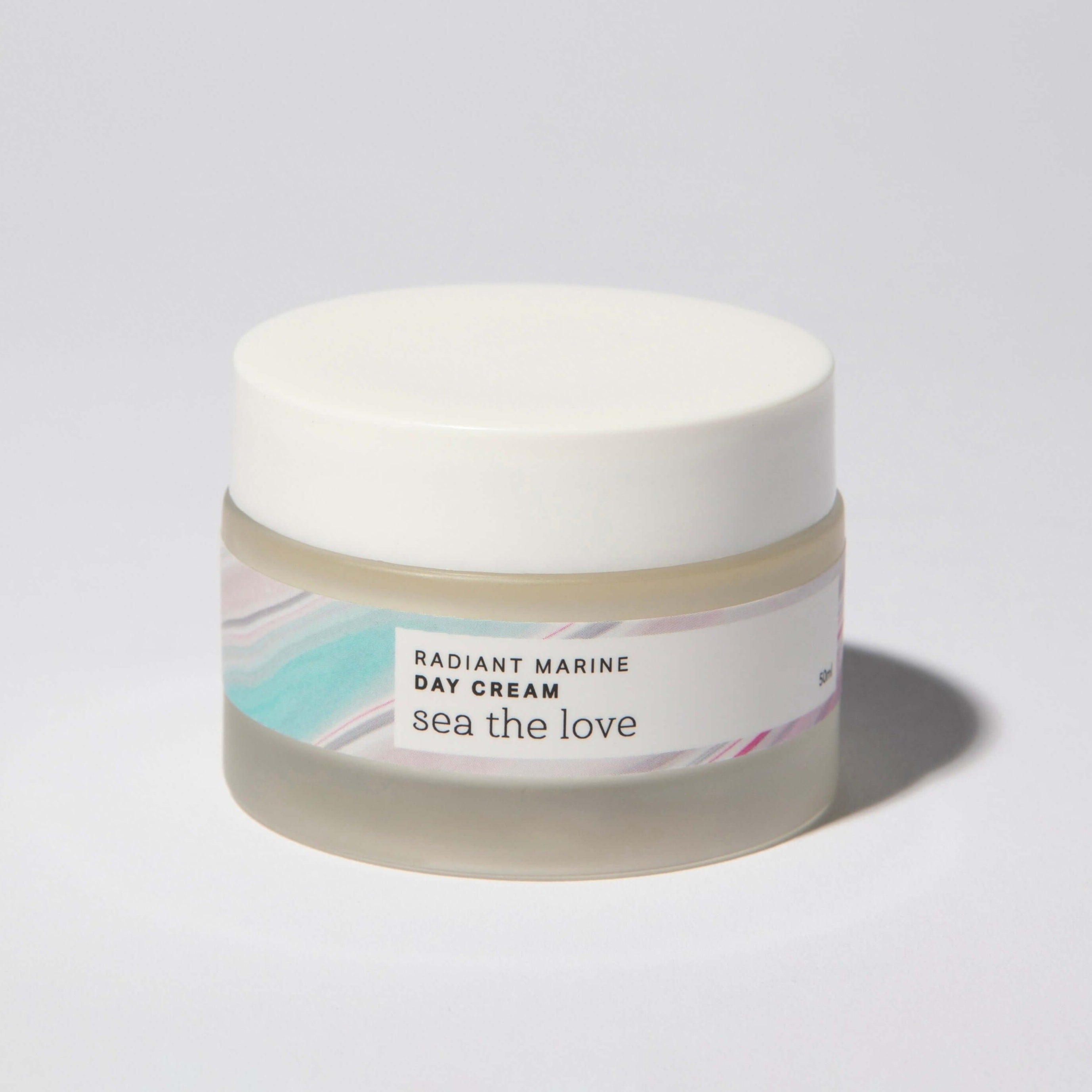A jar of radiant marine day cream by Sea the Love